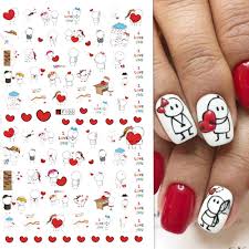 Decoración y temas para quince; Sticker Decoracion Unas San Valentin