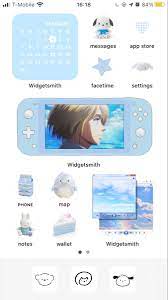 Aesthetic Anime Ios14 Layout In 2021 Ios App Iphone Iphone App Layout Iphone Design