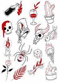 Was originally named painted soul tattoos. Make You A Simple Black And Red Line Work Styled Tattoo Design By Garsiauw Fiverr