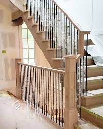 Deluxe Stair Railing Ltd On Instagram This Home Owner Had A Specific Request No Posts On The Middle Stair Flight Stairs Stair Railing Homeowner