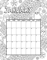 January 2020 Coloring Calendar Woo Jr Kids Activities Coloring Calendar Kids Calendar Printable Coloring