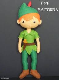 Pdf Pattern To Make A Felt Peter Pan Etsy In 2021 Felt Fairy Felt Dolls Peter Pan