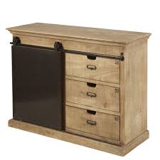 Aparador Con 1 Puerta Y 3 Cajones De Mango Macizo Germain Buffet Maison Tiroir Buffet