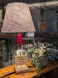 Makers Mark Whiskey Bottle Lamp