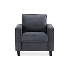 Lifestyle Solutions Garren Microfiber Chair With Track Arms In Grey Dark Grey Armchair Chair Accent Chairs
