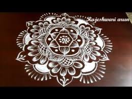 Simple Rangoli Design With 5x3 Middle Dots Easy Pongal Kolam Freehand Sankranthi Muggulu Y Rangoli Designs Mehndi Design Images Rangoli Designs With Dots