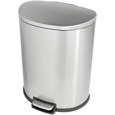 When looking for a trash can for your home, have you considered about what size you are getting? Stylewell Sw 13 Gal Stainless Steel Step On Trash Can D Shaped Sty Sot 50 3 The Home Depot