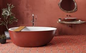 Buy wood bath caddies & organisation and get the best deals at the lowest prices on ebay! áˆ Aquatica Spoon 2 Egg Shaped Oxide Red Wht Solid Surface Bathtub Buy Online Best Prices