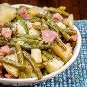 Once the beans come to a full boil, reduce the heat to a low simmer. Instant Pot Ham Green Beans And Potatoes Flavor Mosaic