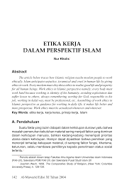 Maybe you would like to learn more about one of these? Https Media Neliti Com Media Publications 26011 En Etika Kerja Dalam Perspektif Islam Pdf