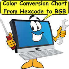 color chart for rgb and hex code conversions