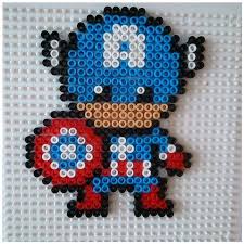 Modele Captain America En Perles A Repasser Perle A Repasser Noel Perle A Repasser Modeles Perles Hama