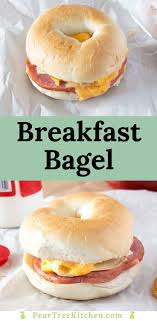 Egg Bagel Sandwich Bagel Sandwich Canadian Bacon Recipes Breakfast Egg Bagel