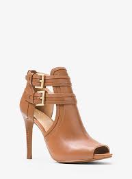 Blaze Leather Open Toe Bootie Michael Kors