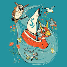Korl The Sailboat Tshirt Print Design By Miski Zelda Zelda Tattoo Fan Drawing Wind Waker