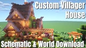 Minecraft 1 16 How To Build A Custom Villager House For A Carpenter Schematics World Download Youtube