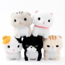 Chinmari Munchkin Cat Plush Collection Ball Chain Cat Plush Munchkin Cat Cute Stuffed Animals