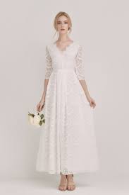 Usd 289 A Line Ankle Length Lace D Wedding Dress Pw0035 Ankle Length Wedding Dress Tea Length Wedding Dresses Lace Boho Wedding Dress Lace