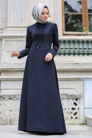 Neva Style Navy Blue Hijab Evening Dress Fy 3214l Neva Style Com Evening Dresses Blue Evening Gowns Hijab Evening Dress
