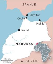 Een deel van het vasteland van. De Komst Van Duizenden Migranten Naar Ceuta Drijft De Spanning Op Tussen Marokko En Spanje Trouw