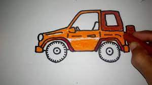 Gambar gambar mobil jeep modifikasi mobil. Cara Menggambar Jeep Untuk Tk Sd Youtube