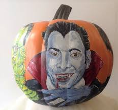 Brenda Schoenherr-Thelen, '80 Heelan grad and parent of Heelan grads Jimmy  '10 and Tommy '13, hand-painted another pumpkin for a celebrity -- comedian  James Corden, known for his carpool karaoke. Her work