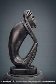 Artesanato De Angola Esculturas Em Madeira Pau Preto Ebano Pensador Aib A Providenciar Imagens De Angola Desde 2010