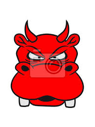 Der name, unter dem ihn auch viele. Kopf Gesicht Bose Teufel Satan Damon Holle Monster Flusspferd Fototapete Fototapeten Hippo Fett Comic Myloview De