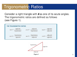 Define trigonometric ratios and solve problems involving right triangles. Ppt Trigonometric Ratios Powerpoint Presentation Free Download Id 9403983