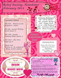 A collection of preschool family theme activities including books, crafts, sensory activities, and class projects for children to learn about families. February Relief Society Newsletter Lds Relief Society Relief Society Newsletter Templates