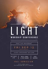 The Light Worship Conference Church Flyer Template Webdesign Church Poster Design Church Poster Poster Design Inspiration