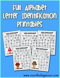 Letter Identification Printables Overthebigmoon Com Letter Identification Lettering Alphabet Preschool Letters