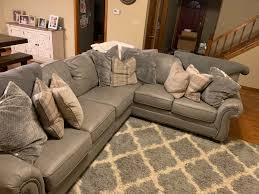 Signature Design By Ashley Olsberg 3 Piece Right Facing Sectional In Steel Nebraska Furniture Mart In 2020 Sectional Olsberg Signature Design