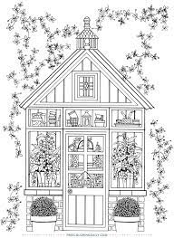 My lovely garden, simple coloring pages with flowers, greenhouse cozy objects, sweet home ambience. Free Greenhouse Garden Coloring Free Coloring Daily