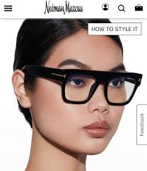 Tom Ford Renee TF847 001 shiny black with blue block lenses glasses UNISEX