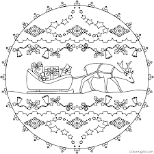 5 out of 5 stars. Reindeer Pulling A Sleigh Mandala Coloring Page Coloringall