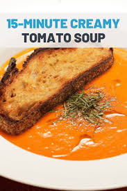 15 Minute Creamy Tomato Soup Vegan Recipe Recipe Creamy Tomato Soup Dairy Free Tomato Soup Tomato Soup Recipes
