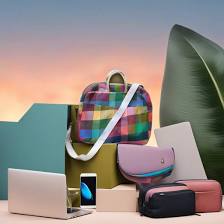 "Vibrant Multicolored Jute Cotton Laptop Bag: Stylish and