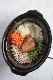 It's probably the tastiest broth ham broth is my absolute favorite broth, so in addition to making broth from my holiday hams, i also buy i just used mine yesterday to make white bean and ham soup, but it was more like stoup. Slow Cooker Ham And Bean Soup Recipe Wholefully