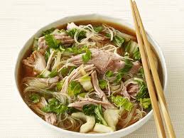 On A Chilly Night There Is Nothing Better Than A Warming Bowl Of Asian Style Soup Loaded With Rice Noodles Bok Food Network Recipes Slow Cooker Pork Recipes