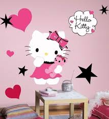 Beach birds hello kitty anime hello kitty hd art, clouds, cute. Buy Pvc Wall Stickers Cute Hello Kitty By Print Mantras Online Kids Wall Stickers Kids Furniture Kids Furniture Pepperfry Product
