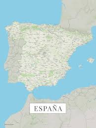 Spain map by googlemaps engine: Map Of Spain Color Maps Of All Cities And Countries For Your Wall