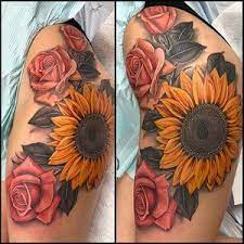 Pin By Silvia Serna On Tattoos Sunflower Tattoo Thigh Sunflower Tattoos Tattoos