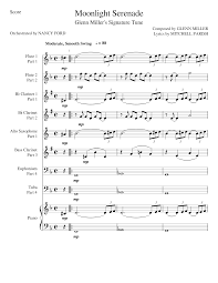 This is the ultimate glenn miller compilation. Moonlight Serenade Glenn Miller For Wind Ensemble Sheet Music For Piano Flute Clarinet In B Flat Saxophone Alto Tuba Mixed Ensemble Download And Print In Pdf Or Midi Free Sheet