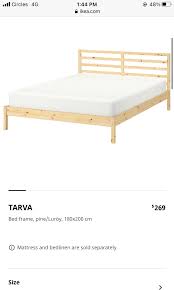 Tarva king size bed frame | ikea.com. Ikea Tarva King Size Bed Frame Furniture Beds Mattresses On Carousell