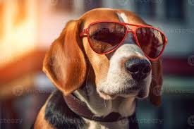 söt beagle bär solglasögon skapas med generativ ai 24318134 Arkivfoto på  Vecteezy