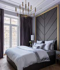 Mountain style carpeted, gray floor, exposed beam and wall paneling. 75 Beautiful Wall Paneling Bedroom Pictures Ideas July 2021 Houzz