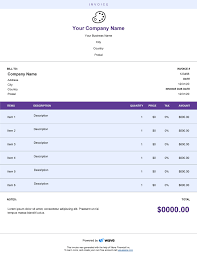 Artist Invoice Template Best Free And Simple Templates For Artists