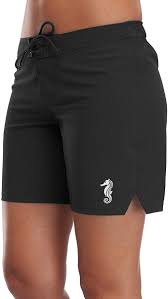 Sociala Women S Solid Board Shorts Swim Trunks Beach Boardshorts Swimwear At Amazon Women S Clot Board Shorts Women Swim Shorts Women Modest Bathing Suit Women