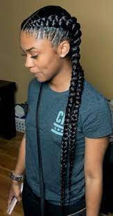 This looks like a hugely complex and impressive style that flows down into two side braids. 900 Braids For Black Women Ideas In 2021 Natural Hair Styles Braided Hairstyles Hair Styles
